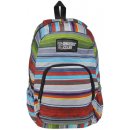 Školní batoh Target batoh na volný čas červeno-modro-tmavě zelené pruhy