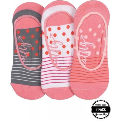 Meatfly ponožky Low Socks Triple Pack 2022 Pink Stripe