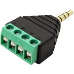 goobay Konektor 4pólový jack3,5M se šroubovací svorkovnicí 4 piny (59198) - 12.92.1293 – Zboží Mobilmania