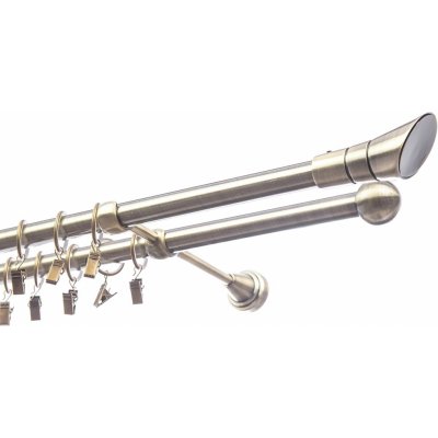 Garnyze-levne Garnýže Cosmo dvouřadá mosaz 19 mm 180 cm – Sleviste.cz