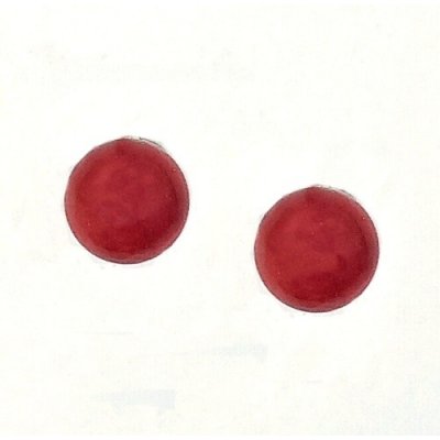 Čištín stříbrné náušnice přírodní korál červený dobarvovaný NŠ 1183 A 15578