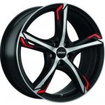 Ronal R62 7,5x17 5x100 ET42 matt black red polished – Hledejceny.cz