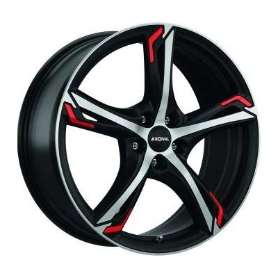 Ronal R62 7,5x17 5x108 ET42 matt black red rim – Hledejceny.cz