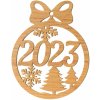 Vánoční dekorace Naše galanterie Dekorace dub 2023 8cm
