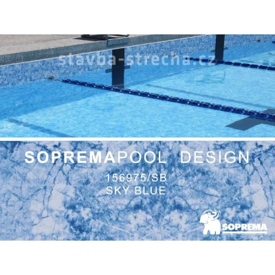SOPREMAPOOL DESIGN Bazénová PVC fólie, Sky Blue 1,65 x 25 m – Zboží Mobilmania