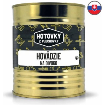 Hotovky z plechovky Hovězí na divoko 0,8 kg – Sleviste.cz