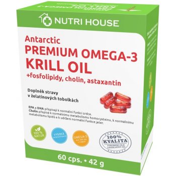 Nutri House Antarctic Premium Omega 3 Krill oil 60 kapslí
