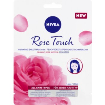 Beiersdorf Nivea Rose Touch 10 minutová hydratační textilní maska 1 ks