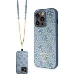 Guess hard iPhone 15 PRO MAX Crossbody 4G Diamond Triangle modré – Zboží Mobilmania