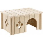 Ferplast dřevěný domek SIN 4645 pro hlodavce 26 x 17,3 x 13 cm – Sleviste.cz