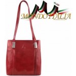 Kožená kabelka batoh 432 červená – Zboží Mobilmania