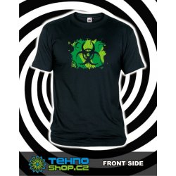 Teknoshop Biohazard Green tekno tričko s potiskem pánské žluté