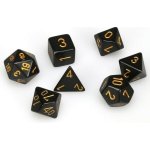 Set 7 RPG kostek černé se zlatými čísly – Sleviste.cz
