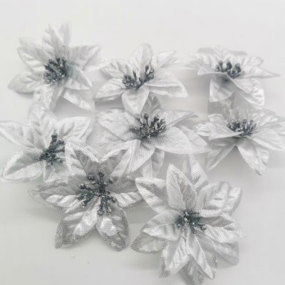 Vánoční hvězda malá metalická stříbrná – Zboží Dáma