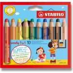 Stabilo 880/101 Pastelka Woody 3 in 1 10 ks – Zboží Mobilmania