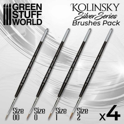 Kolinsky Brush Set - Silver Series (Green Stuff World) – Hledejceny.cz