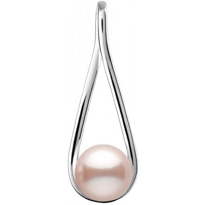 SILVEGO stříbrný elegantní přívěsek Jolie s růžovou přírodní perlou GRP20222PP