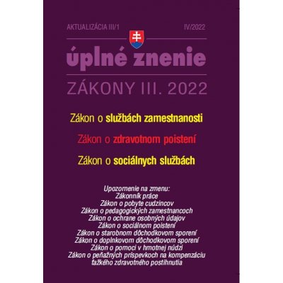 Aktualizácia III/1 / 2022 - Služby zamestnanosti, Zdravotné poistenie - Poradca s.r.o. – Zbozi.Blesk.cz