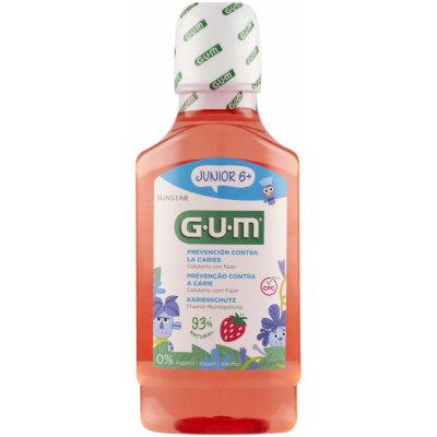 GUM Junior s fluoridy pro děti s příchutí jahody 300 ml – Zboží Dáma