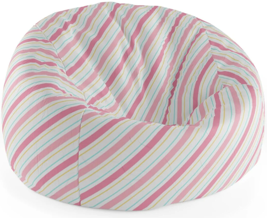 Sablio sedací vak Cocoon Čtyřbarevné pruhy 115 x 75 cm x 45 cm