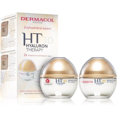 Dermacol Hyaluron Therapy 3D remodelační denní krém 50 ml + remodelační noční krém 50 ml dárková sada – Hledejceny.cz