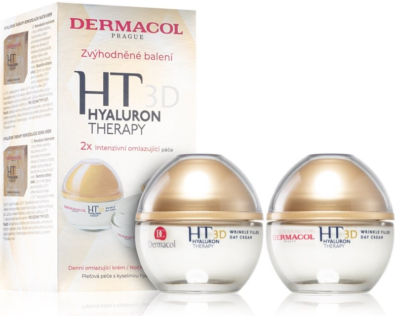 Dermacol Hyaluron Therapy 3D remodelační denní krém 50 ml + remodelační noční krém 50 ml dárková sada