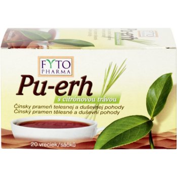 Fytopharma Pu erh s citrónovou trávou 20 x 1,5 g