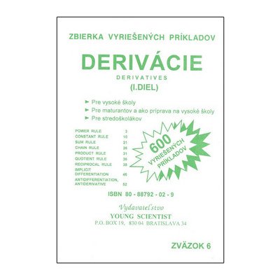 Derivácie I.diel RNDr.Marián Olejár; Iveta Olejárová – Hledejceny.cz