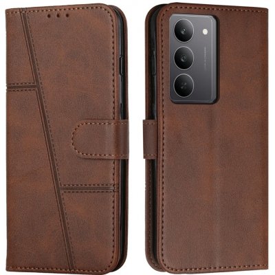 Line knížkové pouzdro na Realme C75 - hnědé – Zboží Živě