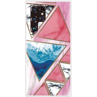 Pouzdro Abstract Pattern Moře v Samsung Galaxy S22 Ultra růžové