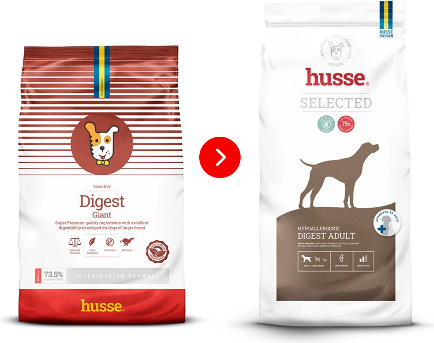 Husse Hypoallergenic Digest Adult velká plemena 12 kg