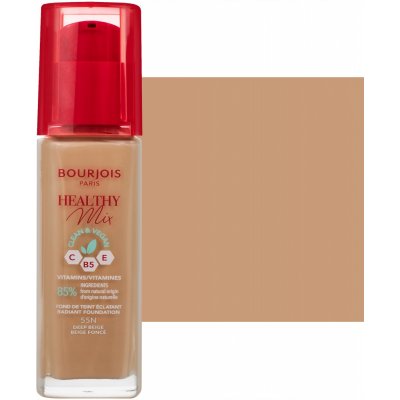 Bourjois Paris Healthy Mix Clean & Vegan Radiant Foundation hydratační a rozjasňující make-up 55N Deep Beige 30 ml – Sleviste.cz