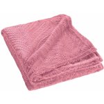 Douceur d'intérieur Flanelový přehoz na pohovku, NELIA, růžový, 125 x 150 cm růžový – Zboží Mobilmania
