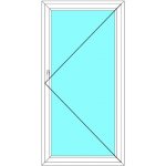Ekosun Balkónové dveře Ekosun 6 Jednokřídlé otevírací Bílá - Bílá 60 x 200 cm – Hledejceny.cz