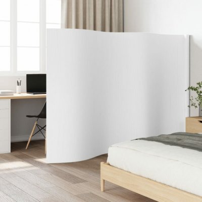 vidaXL Paraván 400 × 165 cm bambus bílý 377003 – Zboží Dáma