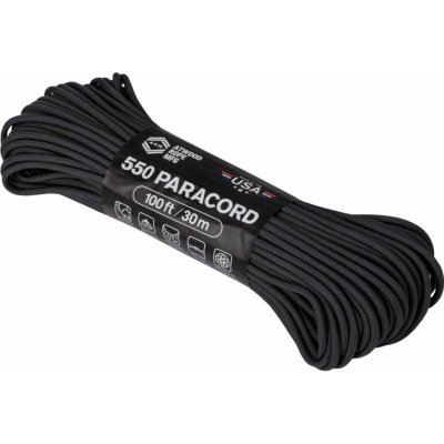 Para lano Atwoood Rope MFG 550 Paracord 30 m - černé