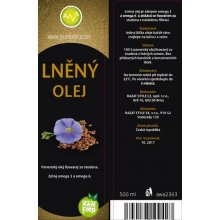 AWA superfoods lněný olej Raw 0,5 l