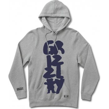 GRIZZLY mikina Brushwork Pullover Hoodie Hthr