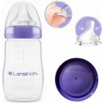 Lansinoh skleněná kojenecká láhev s NaturalWave TM savičkou 240ml – Sleviste.cz