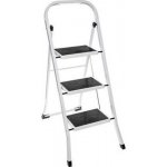 Skládací žebřík 3-stupňový kovový bílý – Zboží Dáma