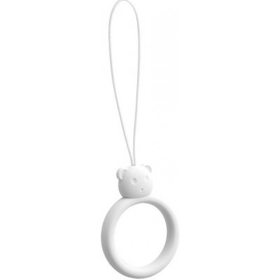 Šňůrka na mobil (silicone) Ring, barva bílá – Zboží Živě