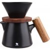 Alternativní příprava kávy Kawio set keramický dripper s konvičkou černý 600 ml