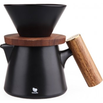Kawio set keramický dripper s konvičkou černý 600 ml