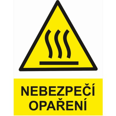 Nebezpečí opaření plast 0,5 mm A4 (297 x 210 mm) – Zboží Mobilmania
