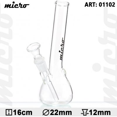 Micro Skleněný bong Hangover 16 cm 20 mm – Zbozi.Blesk.cz