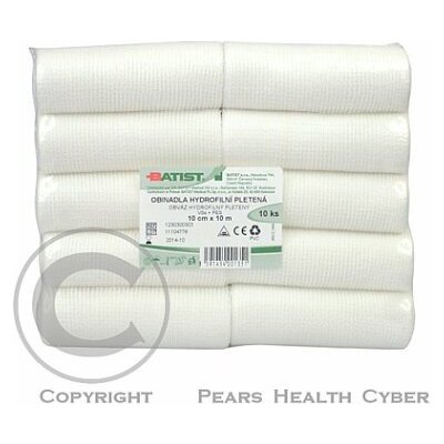 Batist Medical Obinadlo hydrofilní pletené, nesterilní, 10 ks v PE folii, 10 cm x 10 m – Zboží Dáma