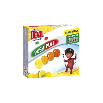DR.DEVIL WC PushPull Bodový blok Lime Twister 75 ml – Sleviste.cz