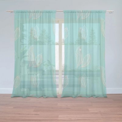 Sablio Záclony Peříčka: 2ks 150x250cm – Hledejceny.cz