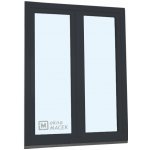 KÖMMERLING balkonové dveře 70 AD O+OS klapačka levé antracit/bílá 150 x 220 cm jednostranná klika + madýlko + PVC rám – Hledejceny.cz