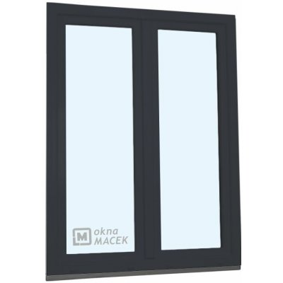KÖMMERLING balkonové dveře 70 AD O+OS klapačka levé antracit/bílá 150 x 220 cm jednostranná klika + madýlko + PVC rám – Hledejceny.cz